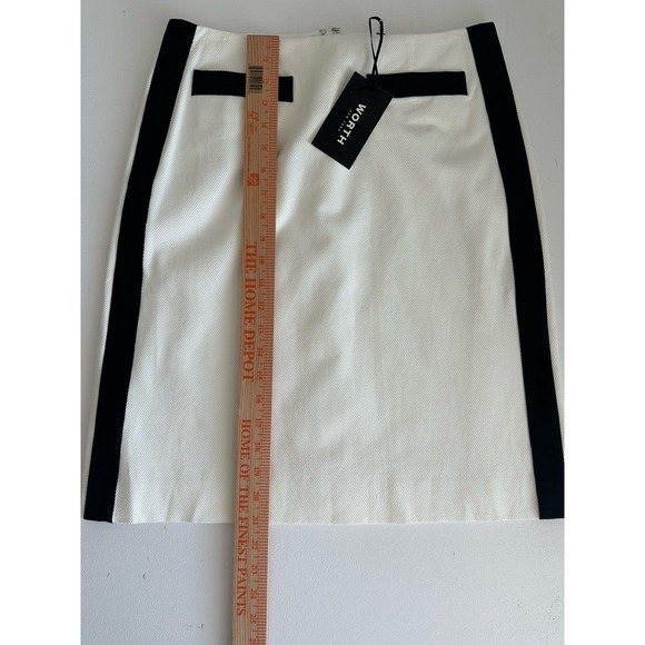NWT Worth NY, White Black Textured Skirt Suit, Sz: 4 Mod, Retro Aristocrat (b43) - Picture 8 of 10